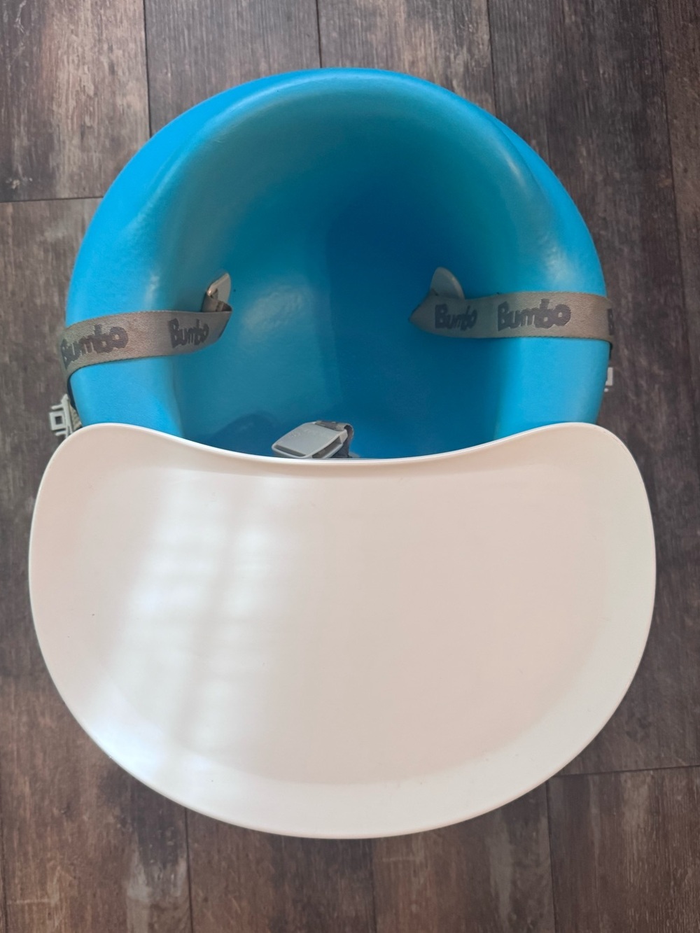 Bumbo Infant Seat with White Feeding Tray - Blue